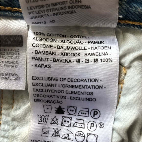 Levi’s 501 Distressed Jean Shorts Size 25 - Picture 9 of 12